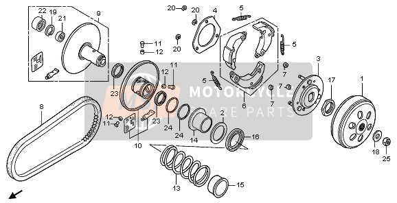 Honda FES150A 2009 ANTRIEBSSCHEIBE für ein 2009 Honda FES150A